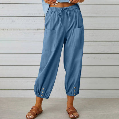 PANTALONI DI LINO | Vera Montiel
