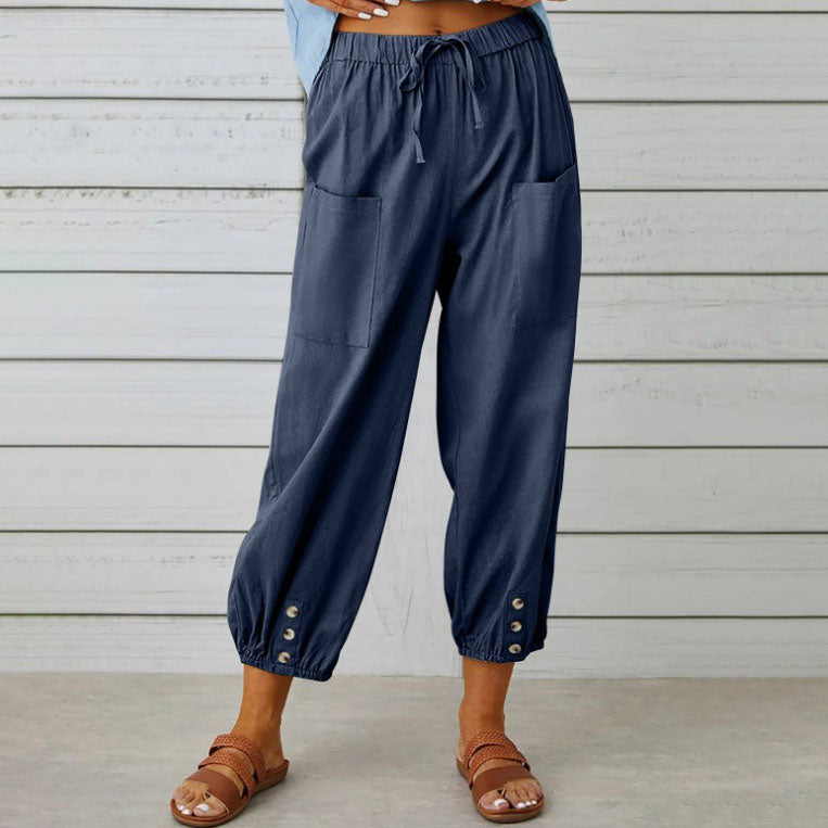 PANTALONI DI LINO | Vera Montiel