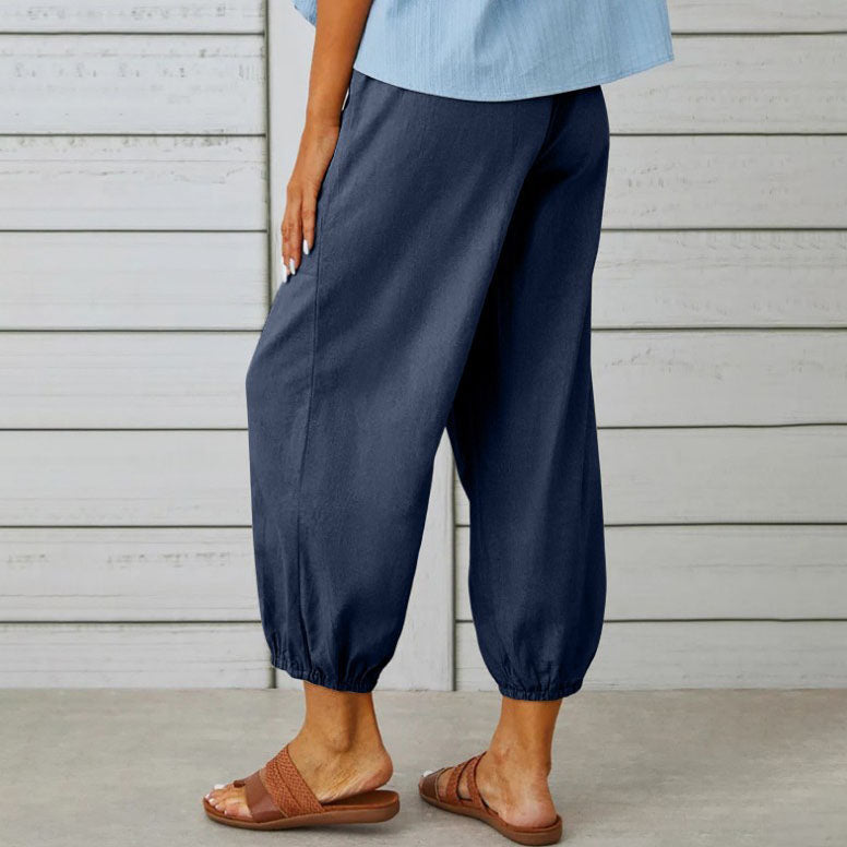 PANTALONI DI LINO | Vera Montiel