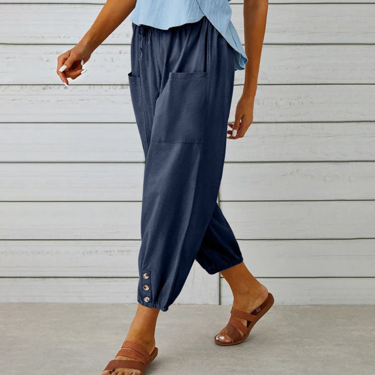 PANTALONI DI LINO | Vera Montiel