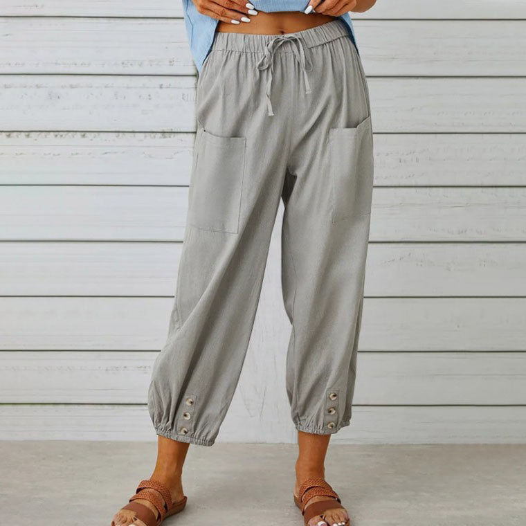 PANTALONI DI LINO | Vera Montiel