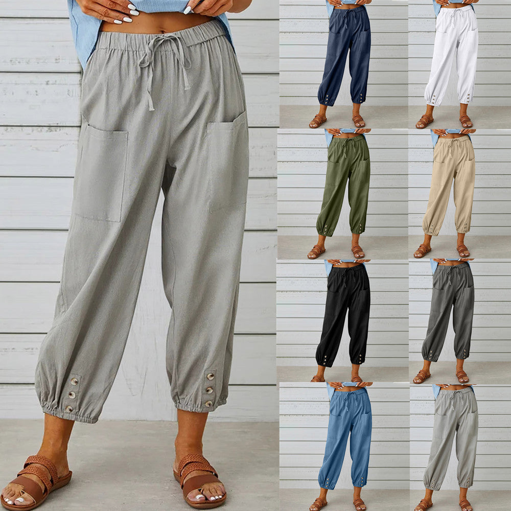 PANTALONI DI LINO | Vera Montiel