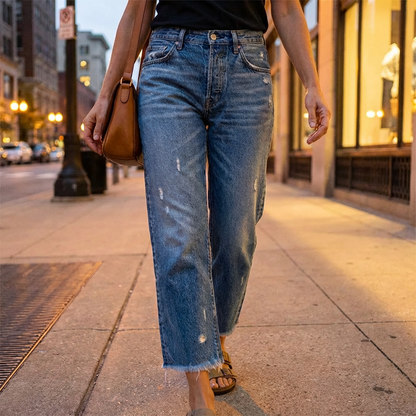 JEANS DRITTI CORTI | Vera Montiel